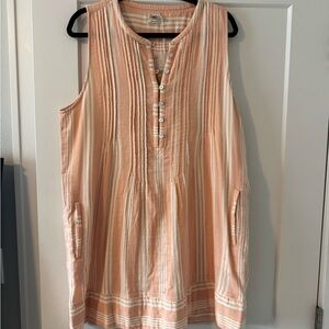 FAHERTY Peach Sleeveless Dress -XL